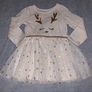 🎄Cat & Jack Dress Toddler Girls Size 2T Reindeer Christmas New NWOT Dress